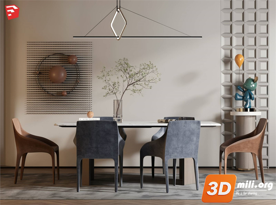 Dining Table Set Skp Files